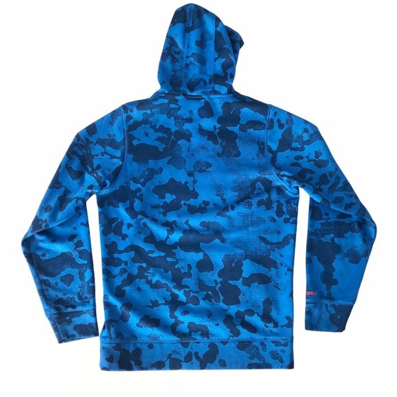 Under Armour Mens Blue Logo Allover Print Hoodie S - Picture 2 of 15